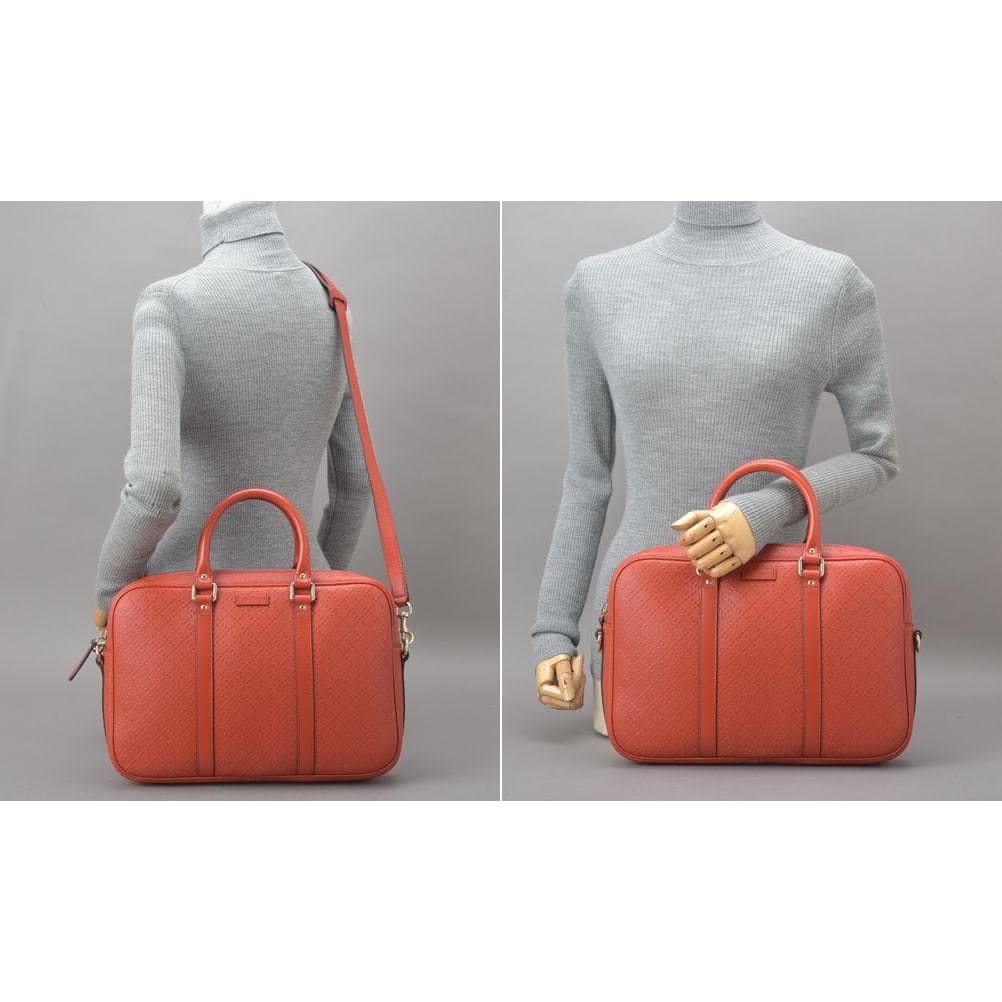 Gucci Diamante 2 way Business Bag GG Leather Red — view 7