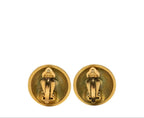 Chanel CC Logo Vintage Round Earrings 95c