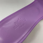Hermes Oasis Leather Sandals Purple — view 7