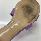 Hermes Oasis Leather Sandals Purple — view 8
