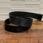 Gucci Marais the GG Interlocking Belt Silver Black — view 3