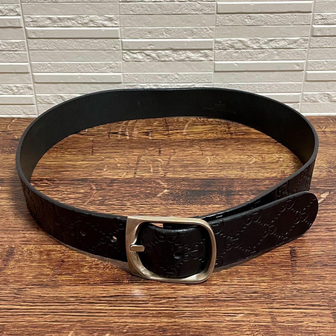 Gucci Marais the GG Interlocking Belt Silver Black — view 4