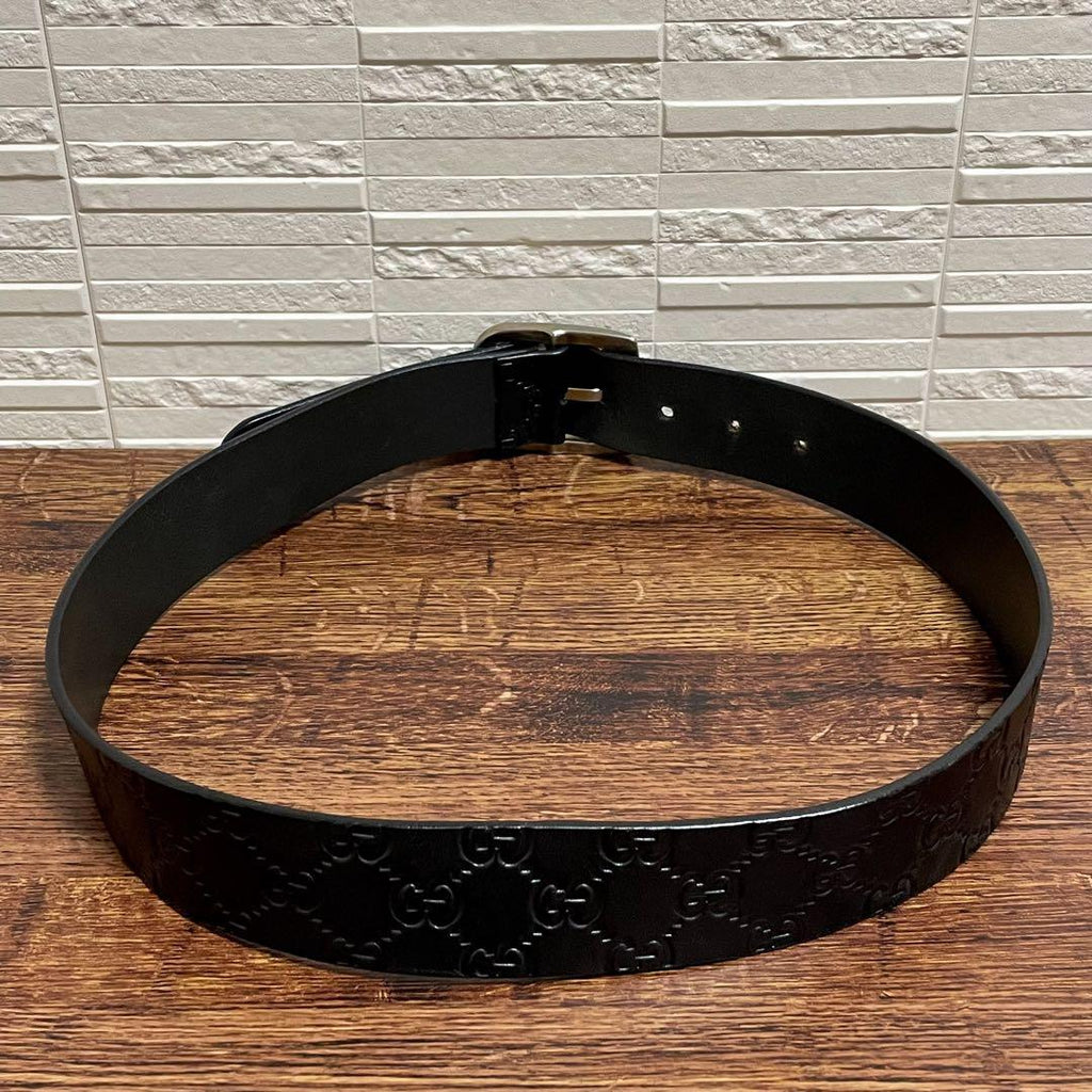 Gucci Marais the GG Interlocking Belt Silver Black — view 5