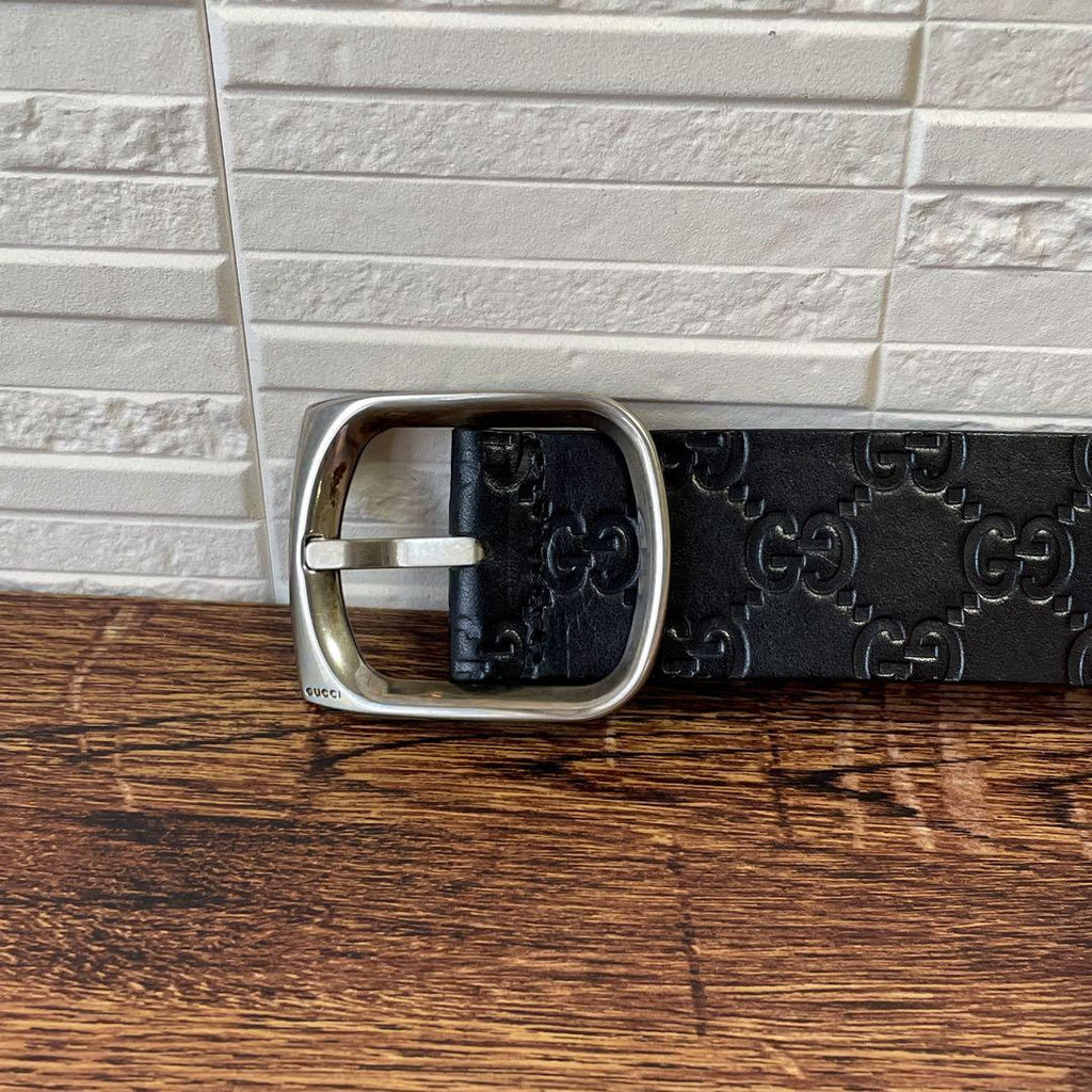 Gucci Marais the GG Interlocking Belt Silver Black — view 6