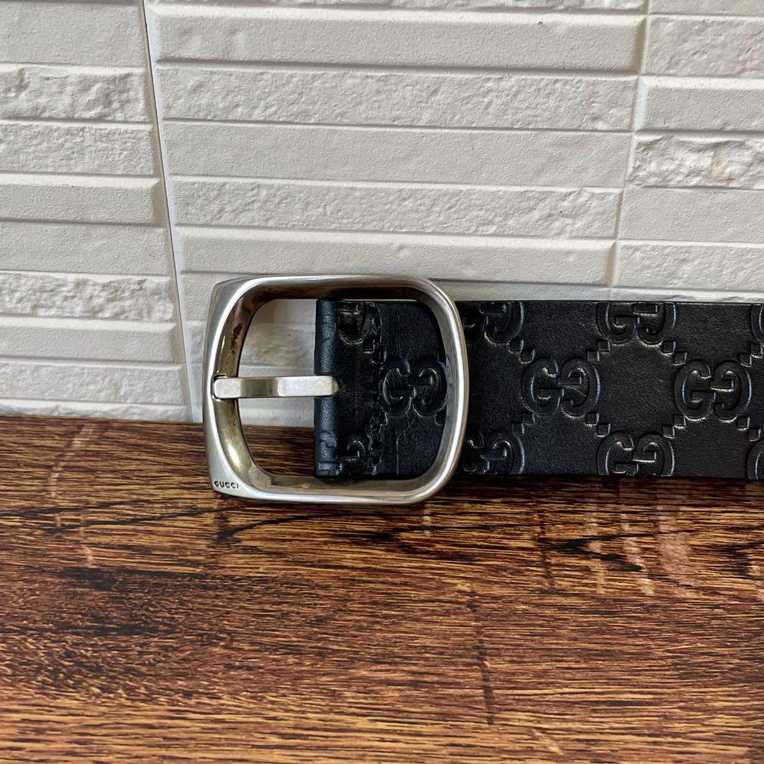 Gucci Marais the GG Interlocking Belt Silver Black — view 6