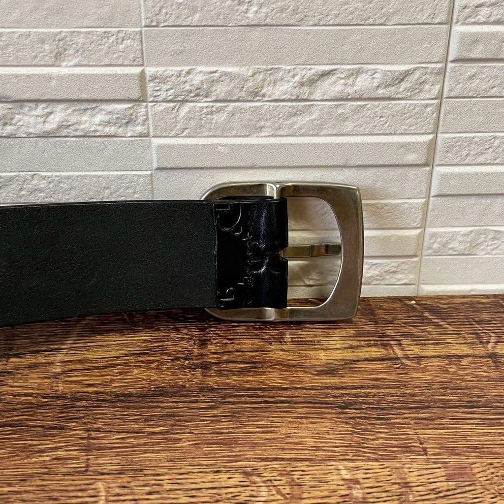 Gucci Marais the GG Interlocking Belt Silver Black — view 7