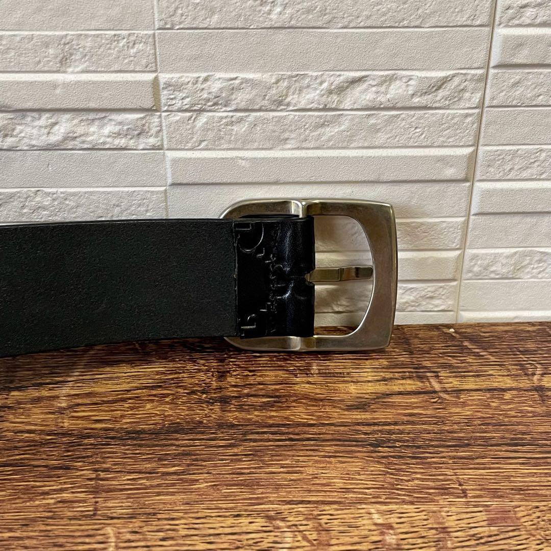 Gucci Marais the GG Interlocking Belt Silver Black — view 7