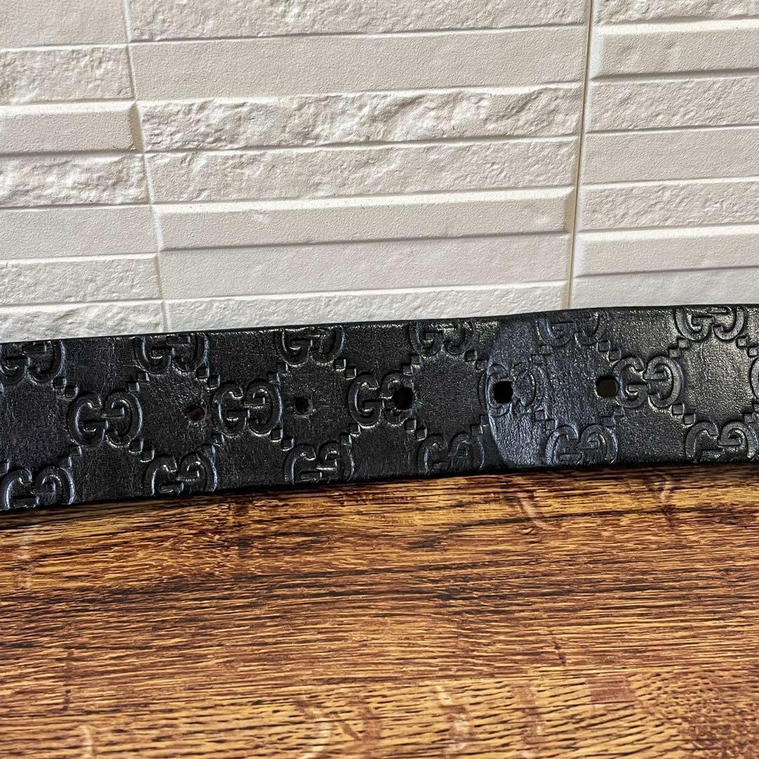 Gucci Marais the GG Interlocking Belt Silver Black — view 8