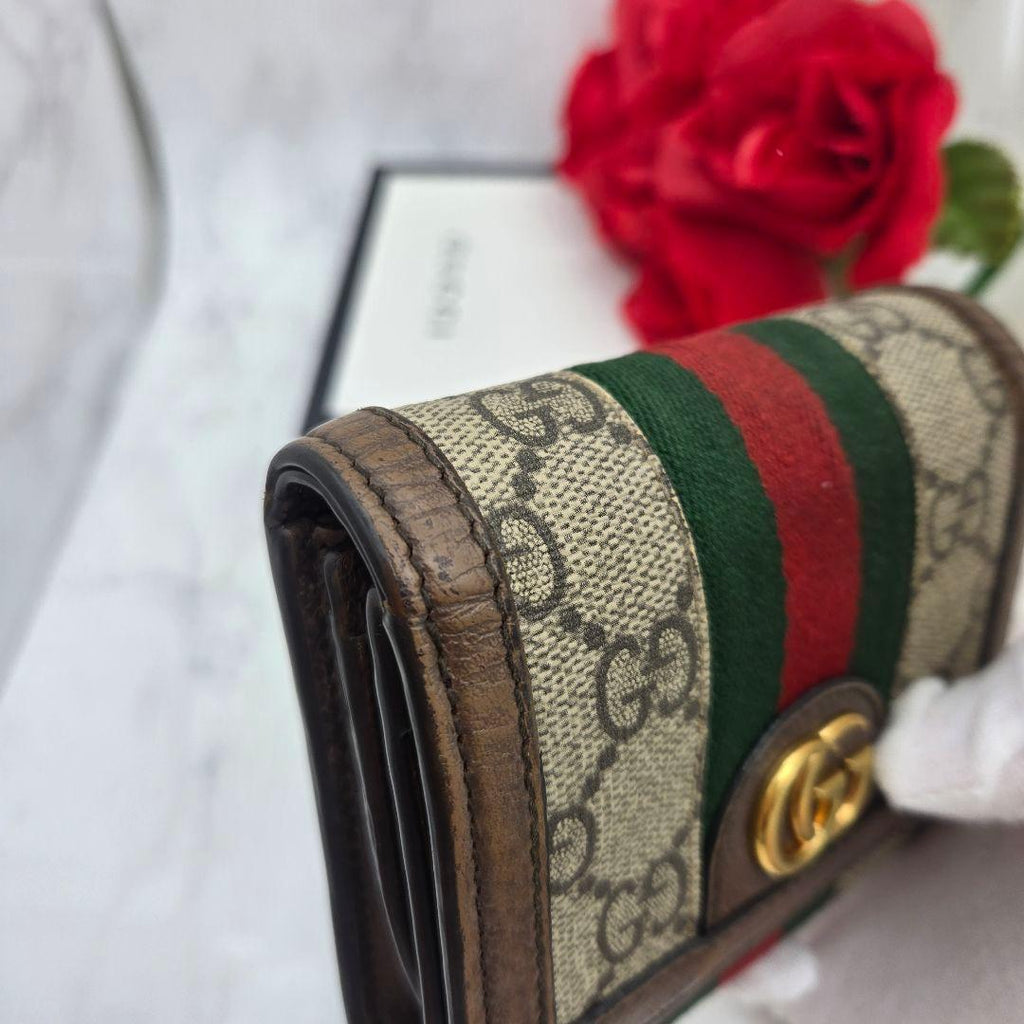 Gucci Fold Wallet Ophidia Sherry Line GG — view 4