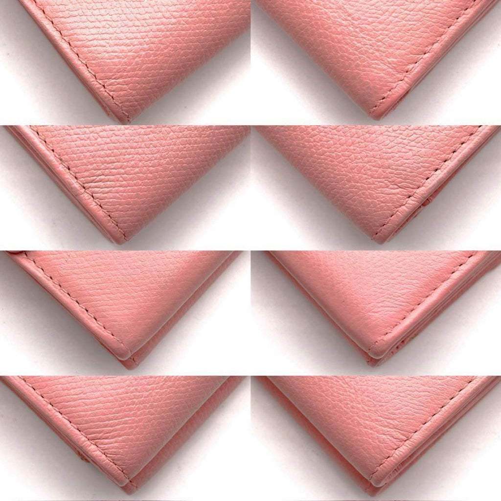 Chanel Wallet Coco Buttons Snap Trifold Pink — view 8