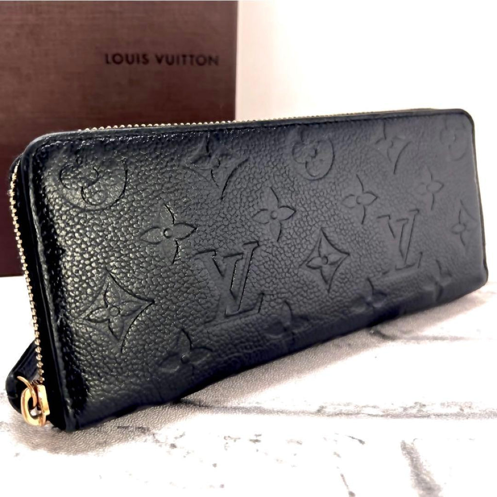 Louis Vuitton Empreinte Monogram Clemence Zippy Wallet Noir