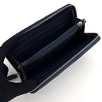 Chanel Quilted Caviar Leather Zip Around Wallet Navy — view 3