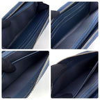Chanel Quilted Caviar Leather Zip Around Wallet Navy — view 5