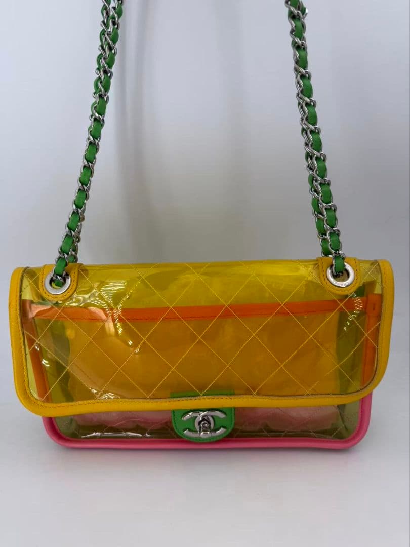 Chanel Pastel Color Jelly Chain Bag Yellow