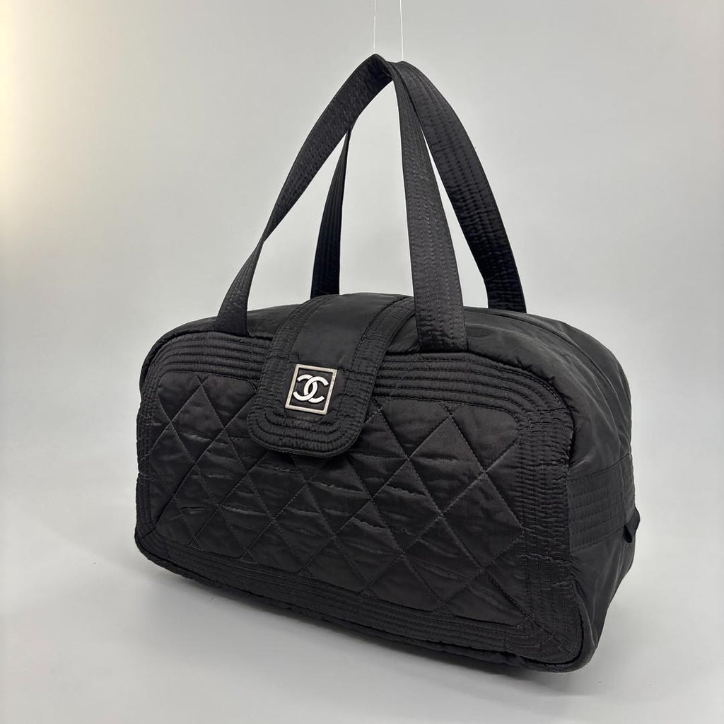 Chanel Sports Line Quilted Mini Boston Bag Black — view 2