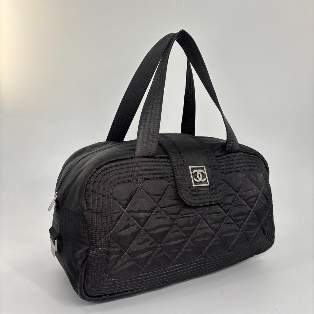 Chanel Sports Line Quilted Mini Boston Bag Black — view 3