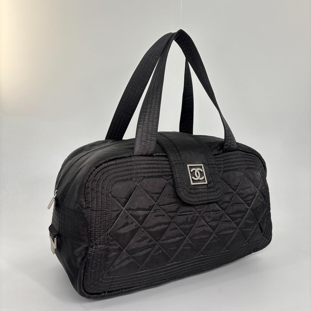 Chanel Sports Line Quilted Mini Boston Bag Black — view 3