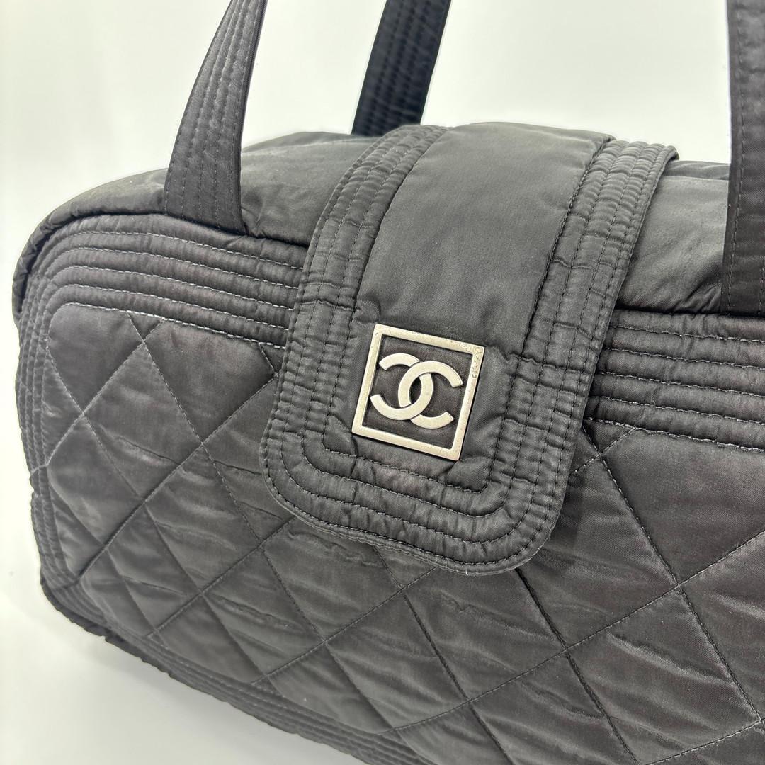 Chanel Sports Line Quilted Mini Boston Bag Black — view 7