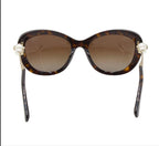 Chanel CC Logo Pearl Tortoiseshell Sunglasses Eyewear — view 3