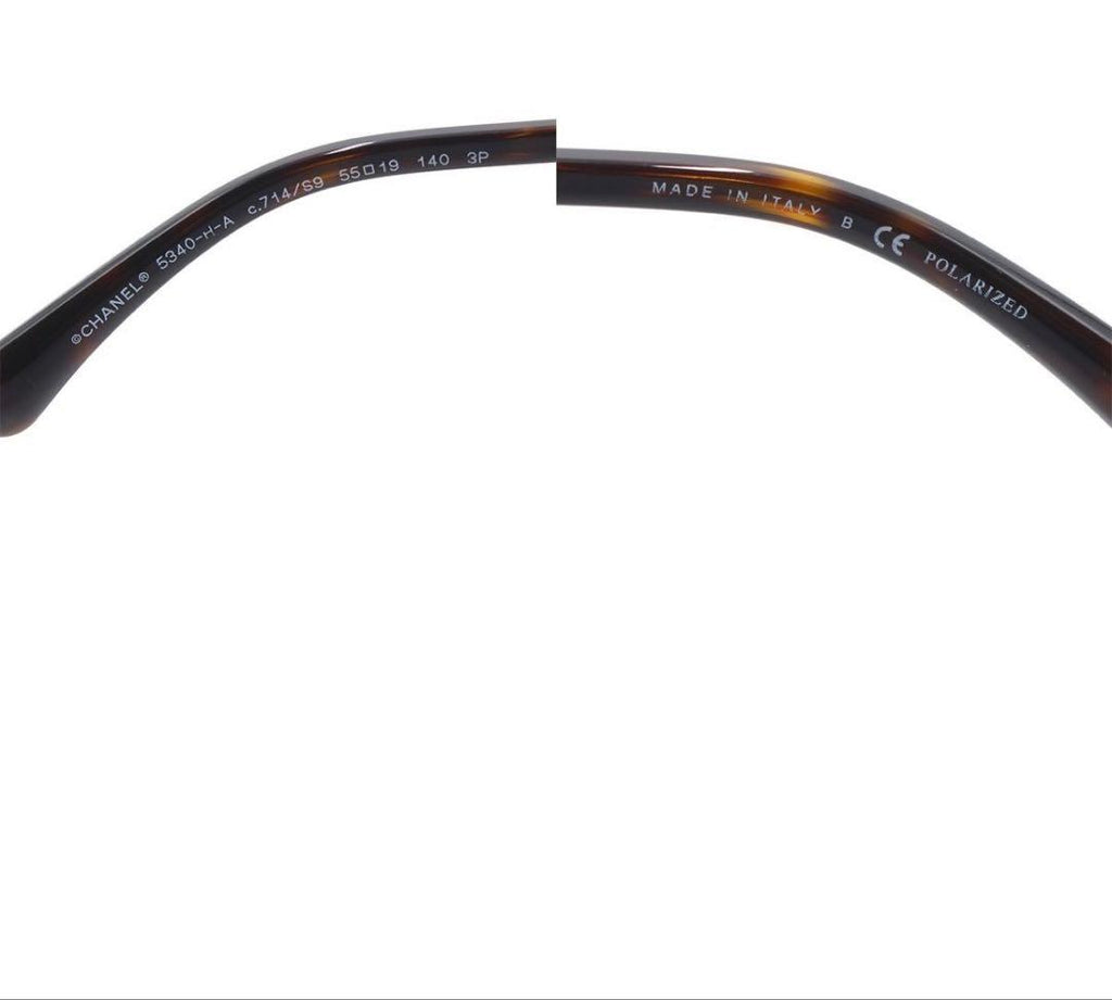 Chanel CC Logo Pearl Tortoiseshell Sunglasses Eyewear — view 8