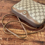 Gucci GG Supreme Leather Vintage Shoulder Bag — view 6