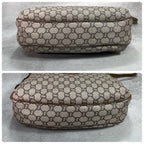 Gucci GG Shoulder Bag Brown Beige Leather Logo — view 8