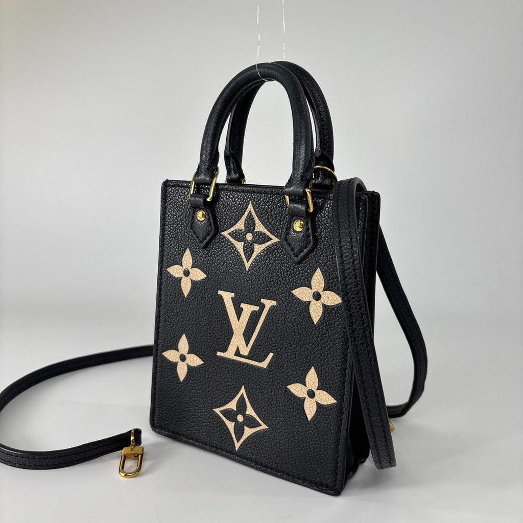 Louis Vuitton Super Monogram Empreinte Petite Sac Plat Black Handbag — view 2