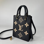 Louis Vuitton Super Monogram Empreinte Petite Sac Plat Black Handbag — view 2
