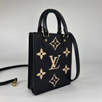 Louis Vuitton Super Monogram Empreinte Petite Sac Plat Black Handbag — view 3