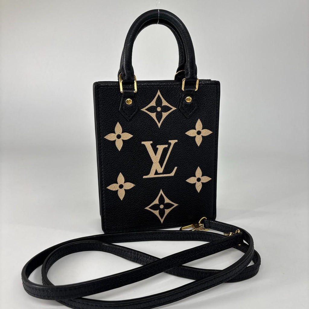 Louis Vuitton Super Monogram Empreinte Petite Sac Plat Black Handbag — view 5