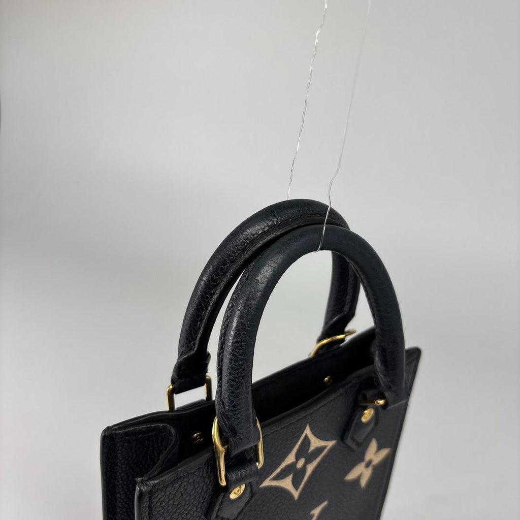 Louis Vuitton Super Monogram Empreinte Petite Sac Plat Black Handbag — view 6