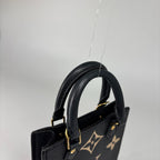 Louis Vuitton Super Monogram Empreinte Petite Sac Plat Black Handbag — view 6