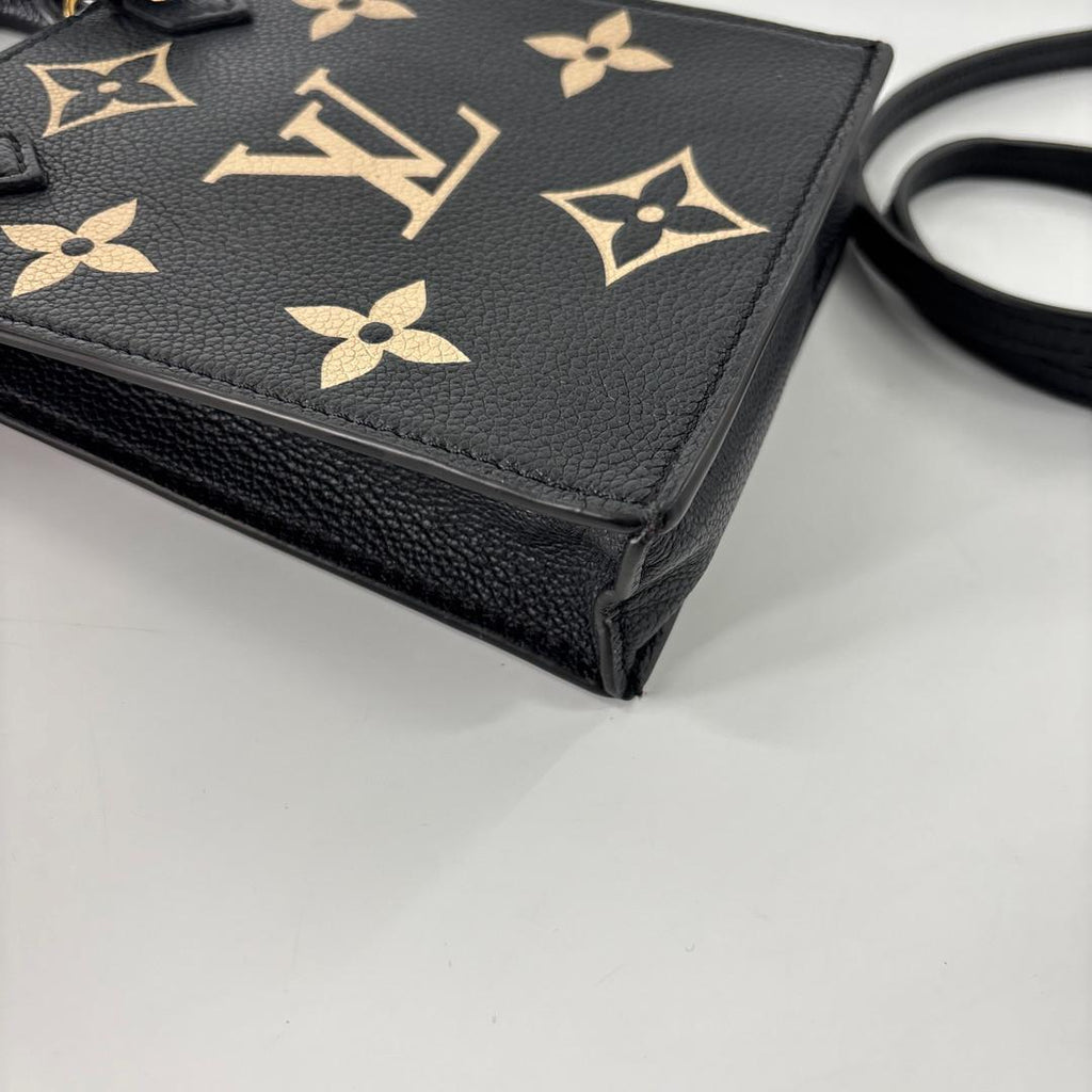 Louis Vuitton Super Monogram Empreinte Petite Sac Plat Black Handbag — view 7