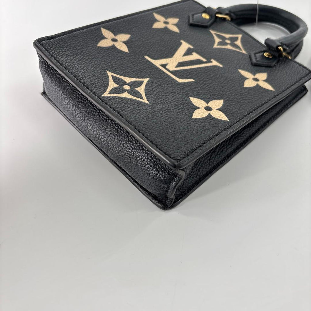 Louis Vuitton Super Monogram Empreinte Petite Sac Plat Black Handbag — view 8