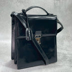 Gucci Shoulder Bag 2-Way Patent Leather Black