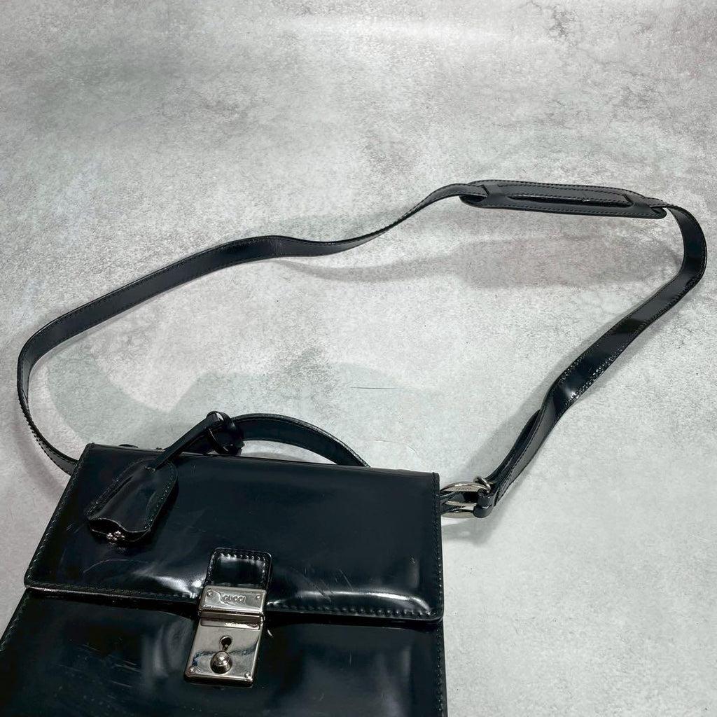 Gucci Shoulder Bag 2-Way Patent Leather Black — view 4