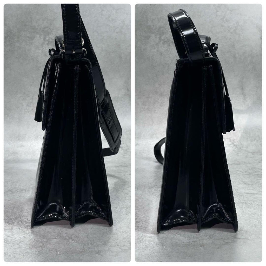 Gucci Shoulder Bag 2-Way Patent Leather Black — view 7