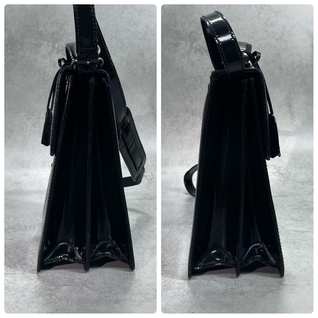 Gucci Shoulder Bag 2-Way Patent Leather Black — view 7