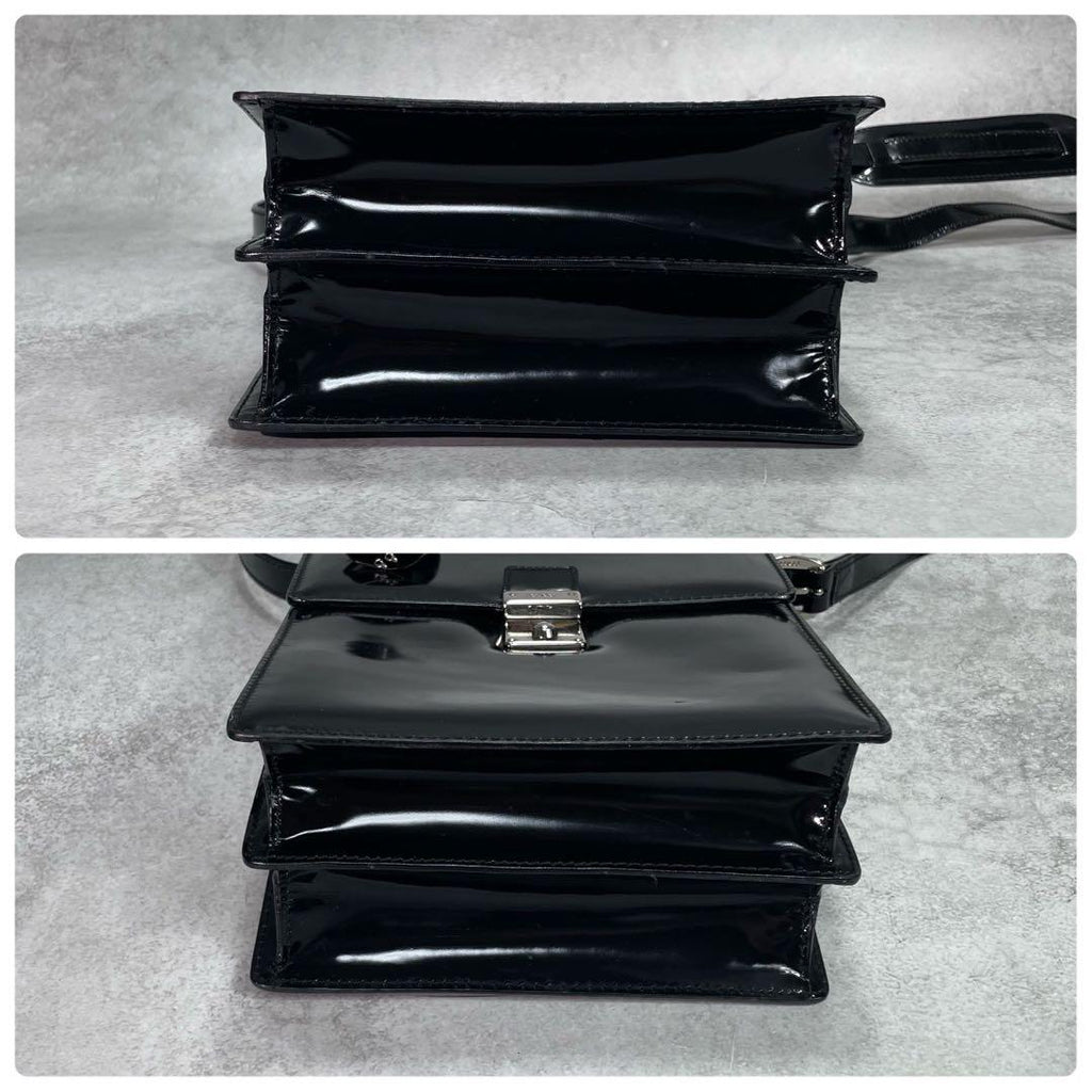 Gucci Shoulder Bag 2-Way Patent Leather Black — view 8