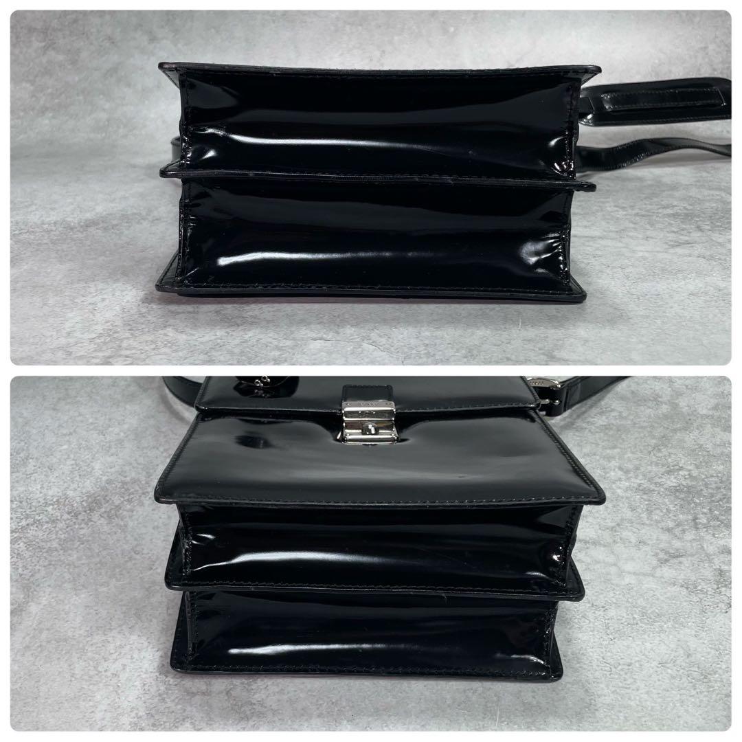 Gucci Shoulder Bag 2-Way Patent Leather Black — view 8