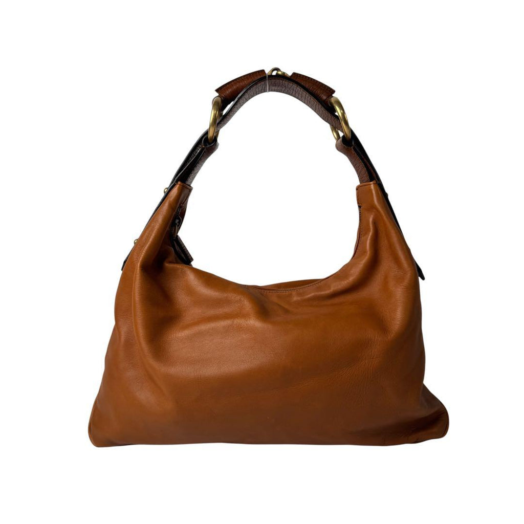 Gucci Horsebit Shoulder Bag Leather Camel — view 2