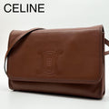Celine Vintage Triomphe Leather Shoulder