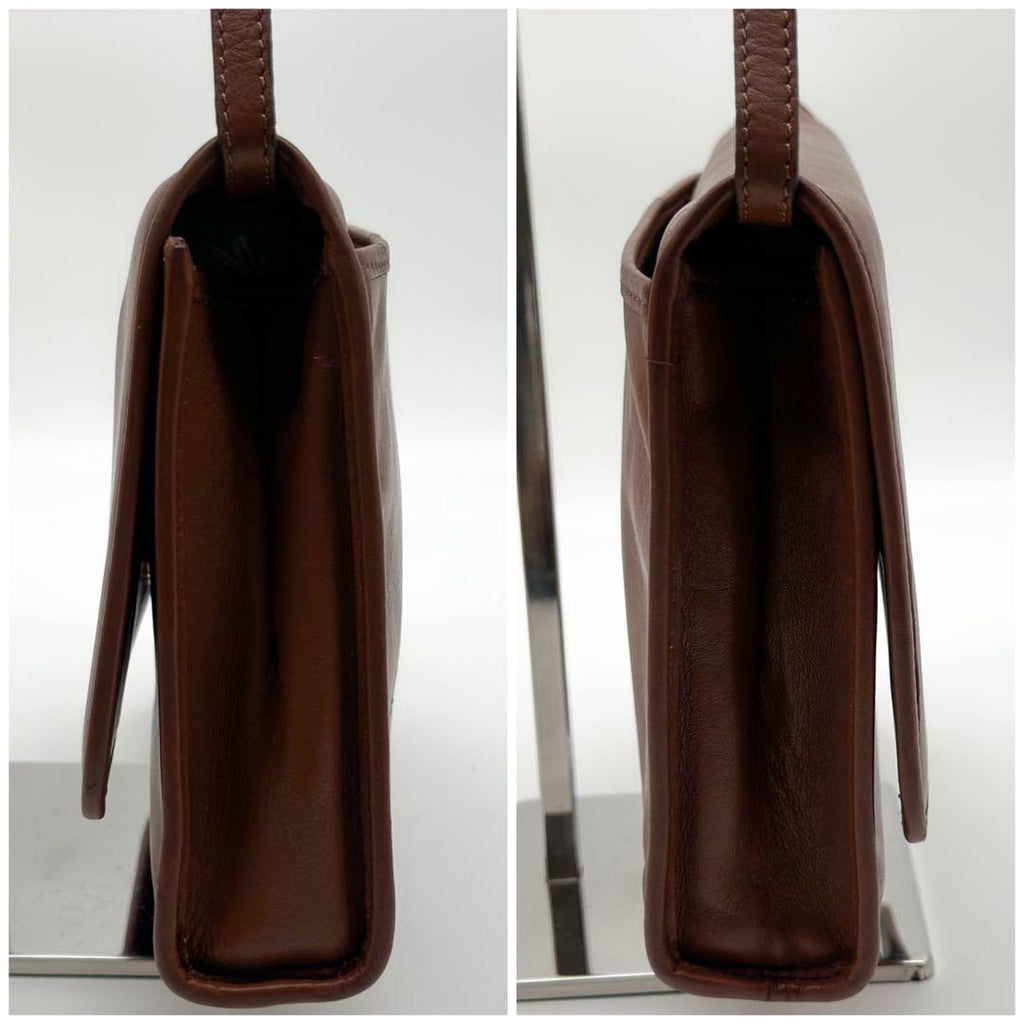 Celine Vintage Triomphe Leather Shoulder — view 5