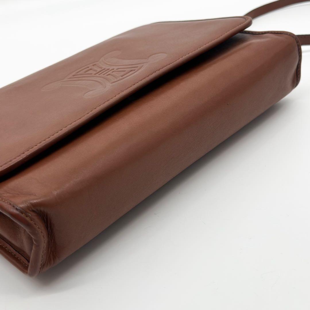 Celine Vintage Triomphe Leather Shoulder — view 6