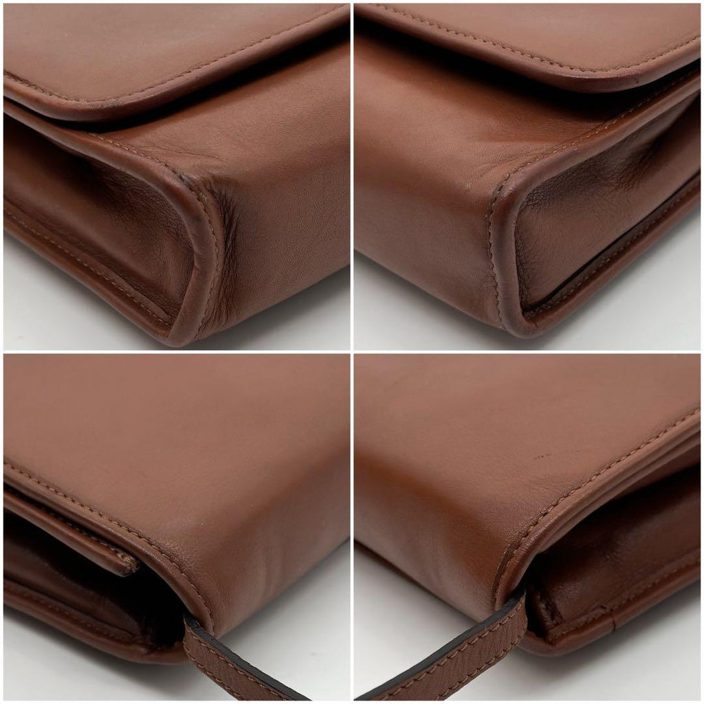 Celine Vintage Triomphe Leather Shoulder — view 7