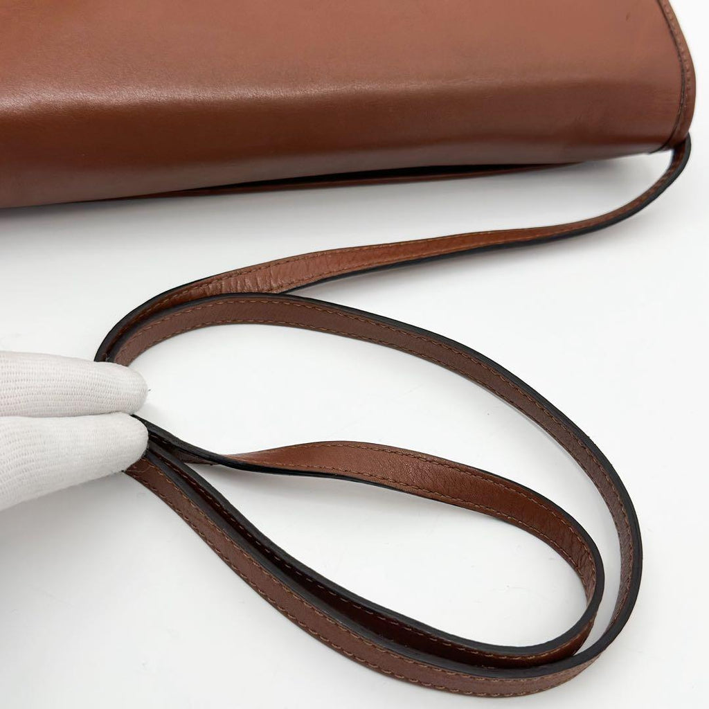 Celine Vintage Triomphe Leather Shoulder — view 8