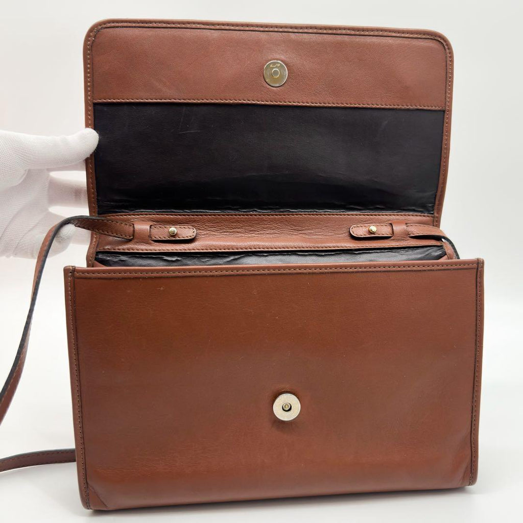 Celine Vintage Triomphe Leather Shoulder — view 9