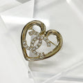 Chanel Brooch Heart Coco Mark Rhinestone