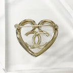 Chanel Brooch Heart Coco Mark Rhinestone — view 4