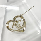Chanel Brooch Heart Coco Mark Rhinestone — view 5